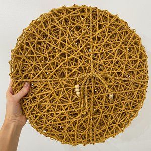 Natural Fiber Woven Paper Placemats, Set of 8